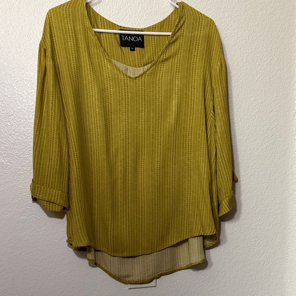 Tanoa Mustard Striped Blouse